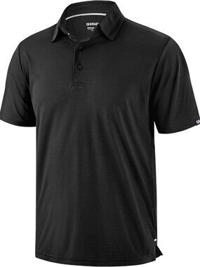 Men's Black Golf Shirt Short Sleeve Dry Fit Moisture Wicking Polo Top Active